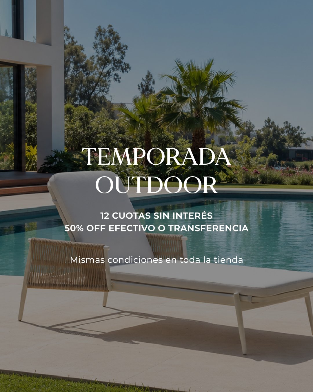 Temporada Outdoor - 12 cuotas sin interés y 50% off efectivo o transferencia